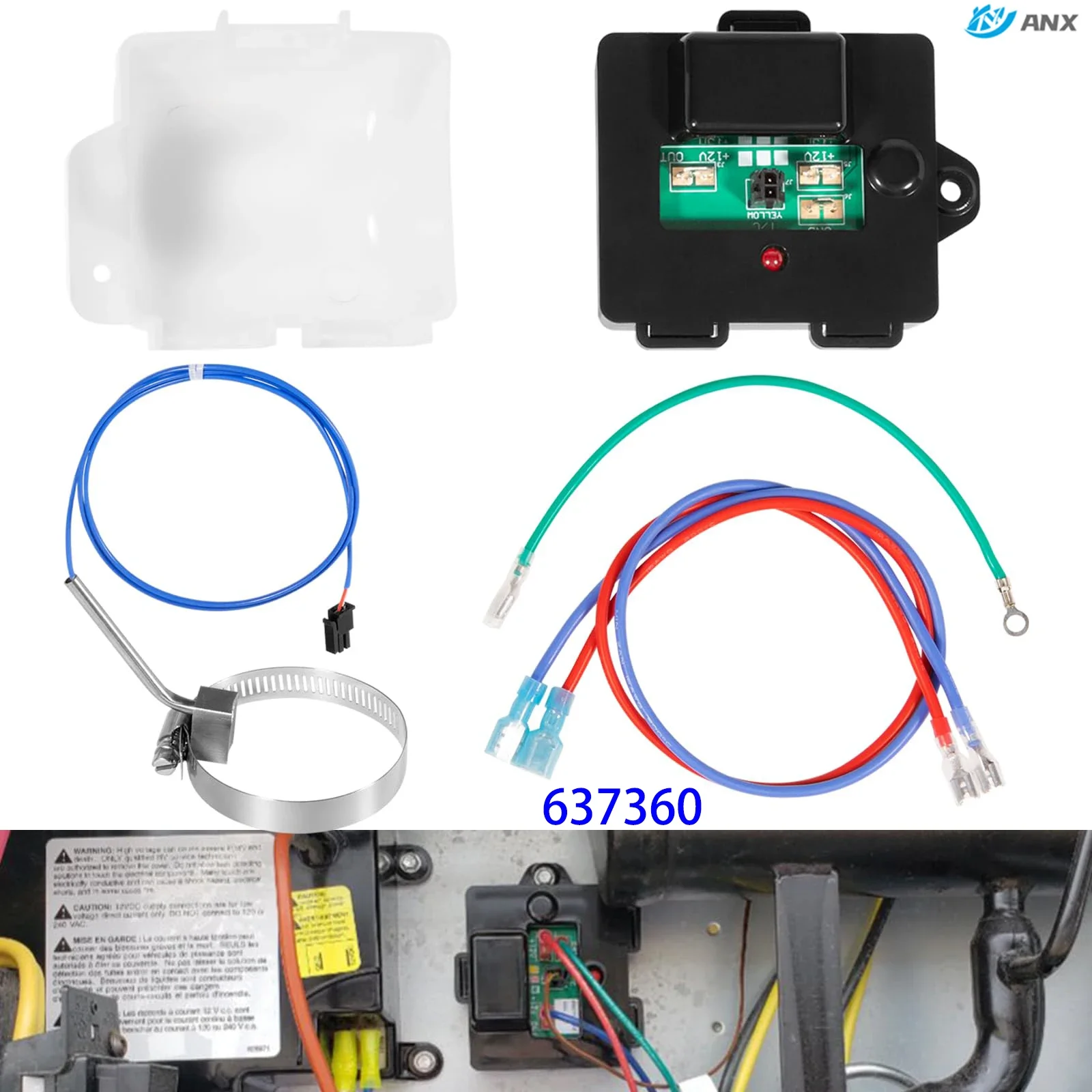 637360 Temp Monitor Control Kit for Norcold 2118 1200 1201 1210 1211 RV Refrigerator Cooling Unit Temperature Monitor Control