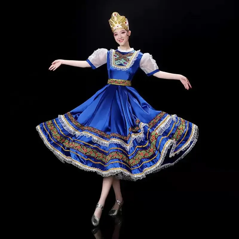 

Classical Elegant Traditional Russian Dance Costume Dress European Princess Stage Dresses Mongolia Stage Performance Clothing