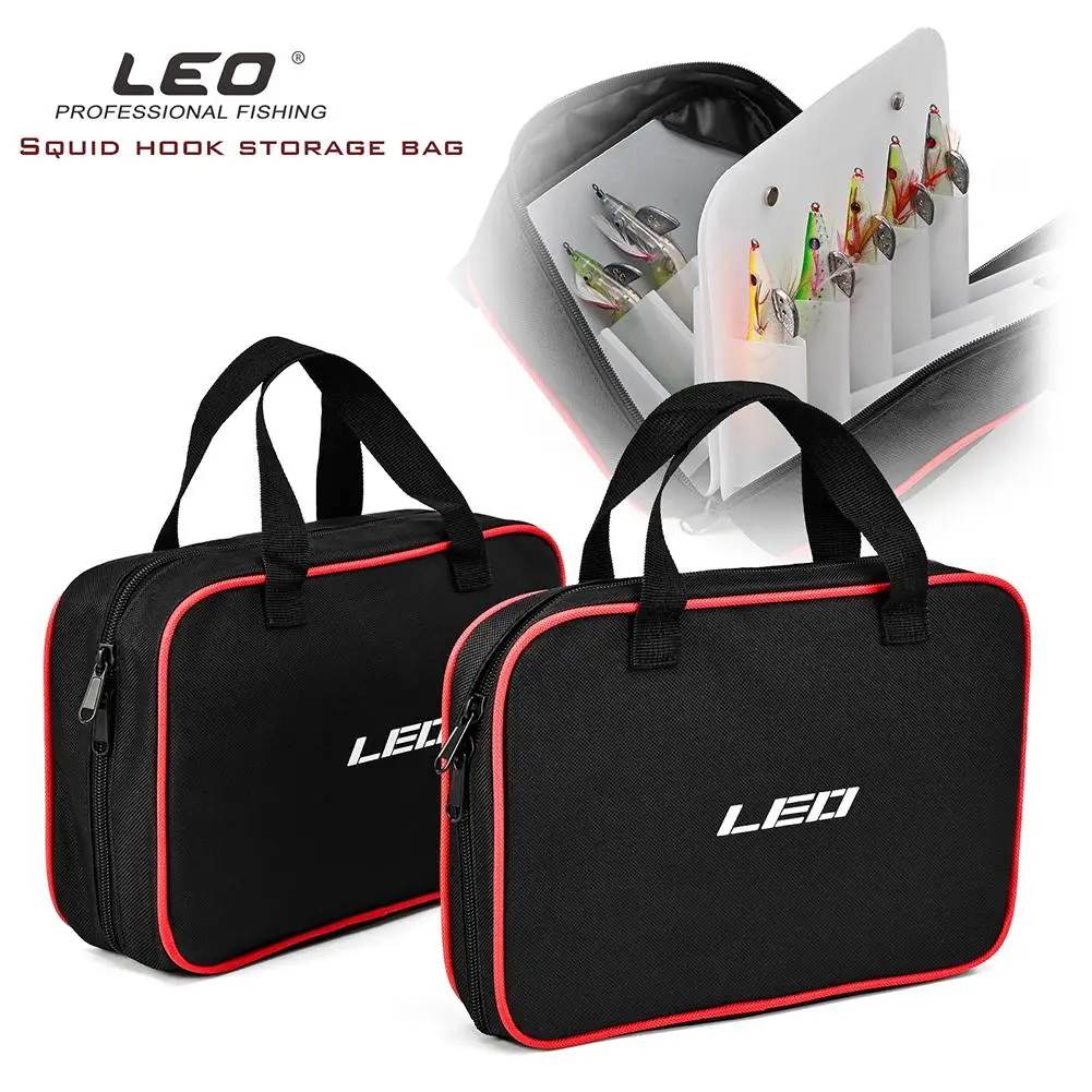 

10/20 Compartments Squid Jig Bag Pouch Both Side Storage Lure Case Holder Lures Bag Shrimp Lure Hard Bait Bag Waterproof