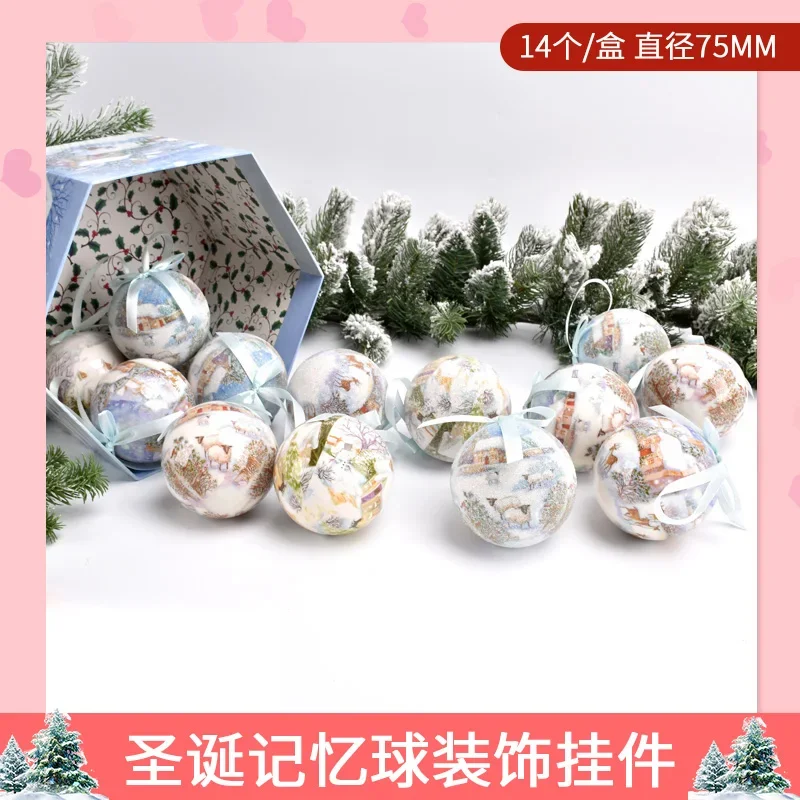 クリスマスデコレーション用品75mmボールペンバッグボールバーの装飾ショッピングモール日曜大工のレイアウトステッカーボール