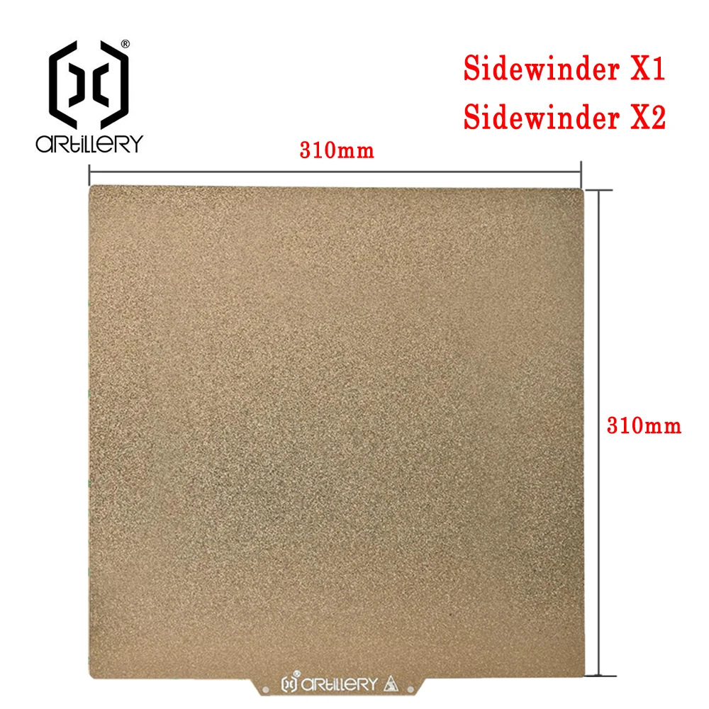 Printer Parts Chapa de Aço Pei para Sidewinder Sw-x1 Anggenius em Sidewinder x2 e Genius Pro Base Cama Térmica Artillery3d