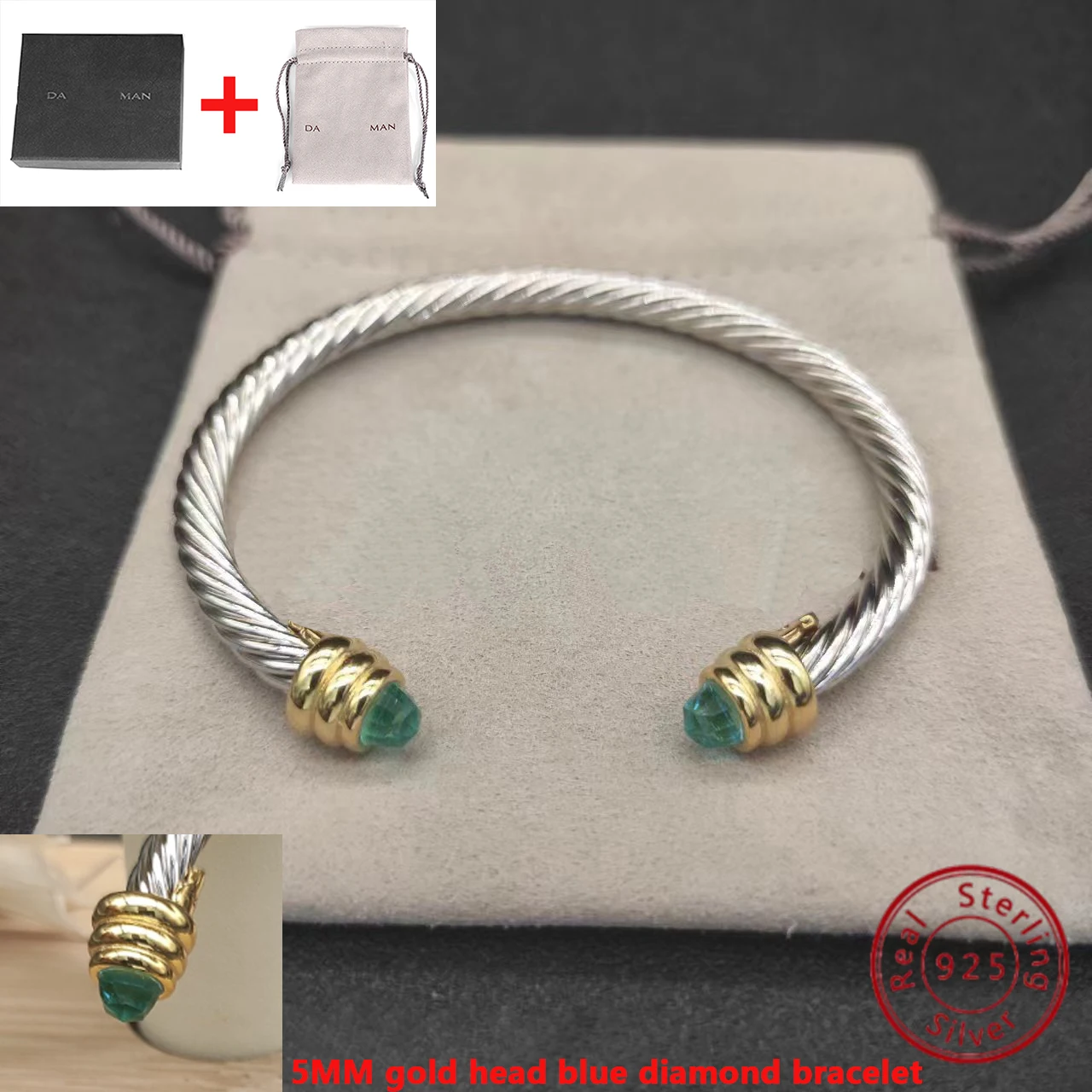 

Приготовьтесь к дневному свету с этим стильным и классическим серебряным DY браслетом S925-идеально подходит для мужчин и женщин