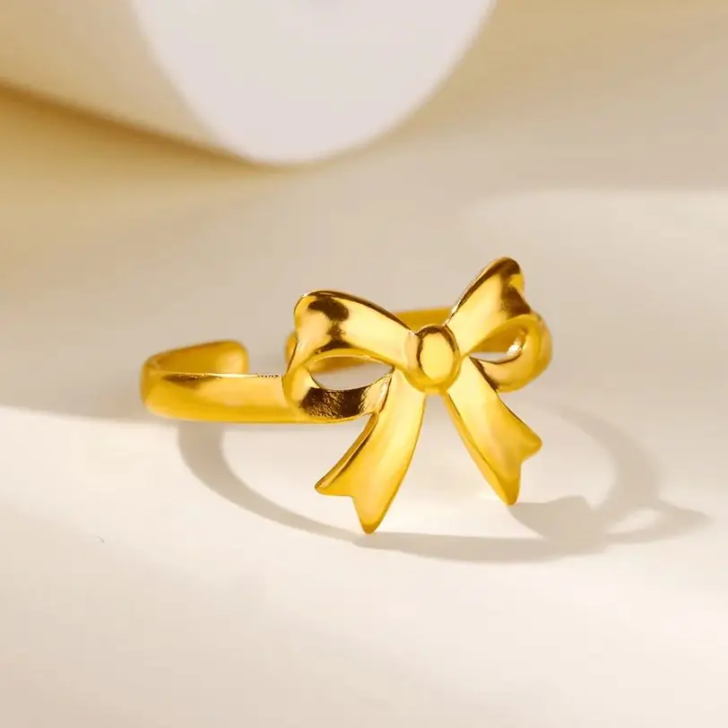 Stainless Steel Ring Female French Elegant