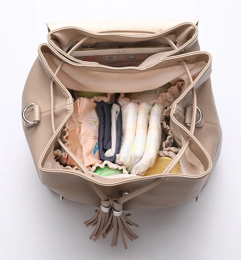 Diaper Bag Mummy Maternity Baby Bags Small Travel Grey Baby Nappy Changing Backpack Women Insulated Lunch Bag Stroller Organizer 6