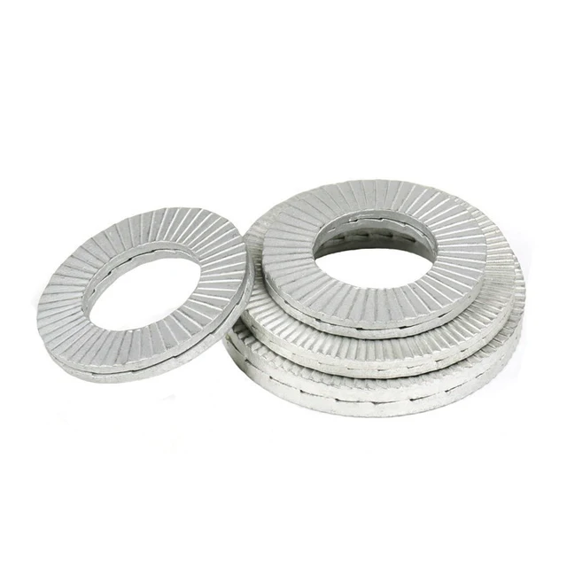 20/ 10/5 คู่ (2 ชิ้นติดกาว) Self-Lock เครื่องซักผ้าของแท้ Wedge สแตนเลส Dacromet M3 M4 M5 M6 M8 M10 M12 M14 M16 M18 M20 M22 3