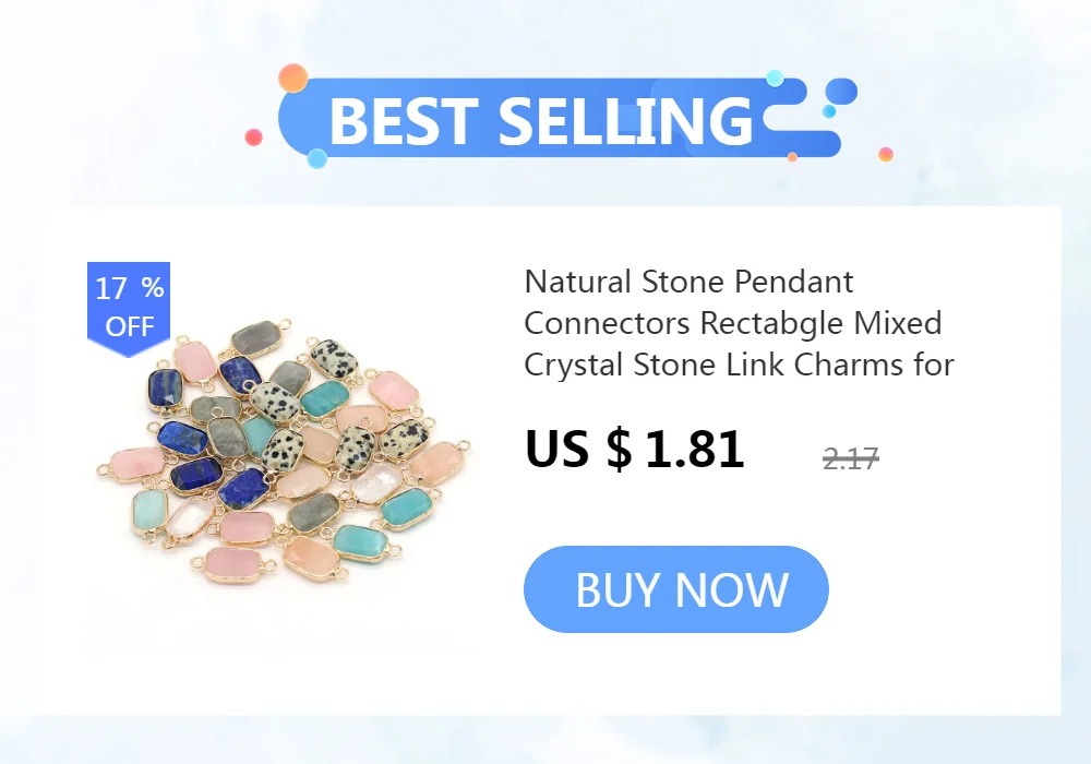 Natural Stone Drop-shaped Pendants Amethyst Double Hole Connector for Jewelry Making DIY Necklace Bracelets Accessories