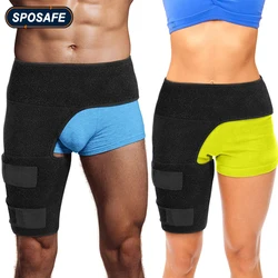 Hip Brace Thigh Compression Sleeve – Hamstring Compression Sleeve & Groin Compression Wrap