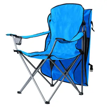 Lawn Chair, Camping Chair with Canopy Shade, Portable Folding Chair with Sun Shade, Cup Holder, Side Pocket, for Outdoor 2