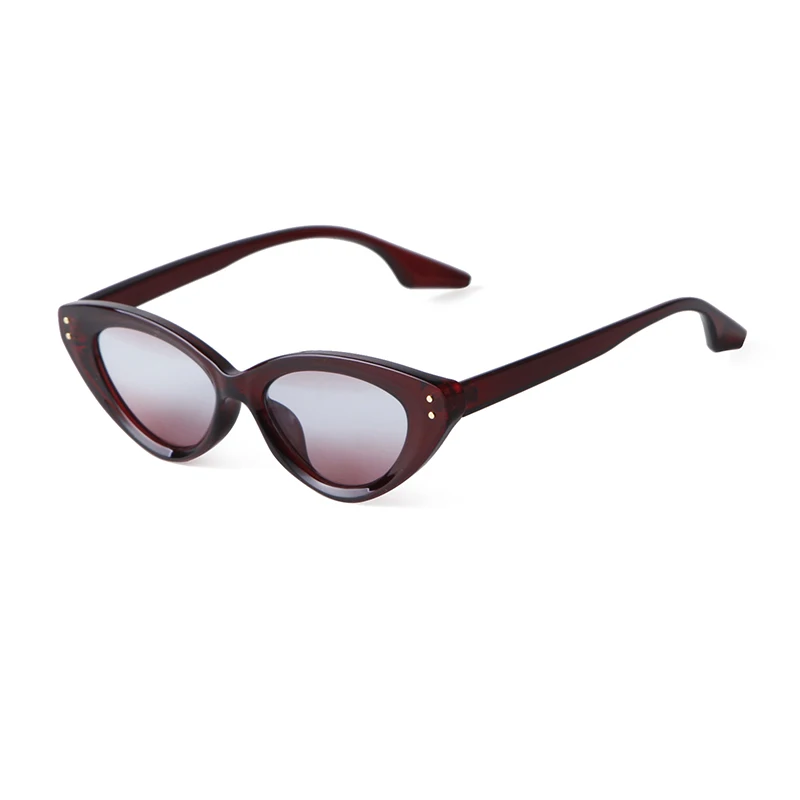 SORVINO Vintage Cat Eye Triangle Rivet Sunglasses Retro Trendy Small Frame Olive Green Sun Glasses Fashion Summer Eyewear UV400