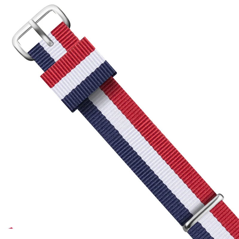 Premium Rose Gold & Silver Nylon Strap Watch