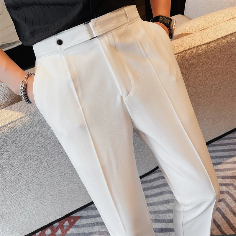 Description Picture 6 of itemSummer Men Suit Pants High Quality Ankle Length Korean Luxury Clothing Mens Dress Pants Slim Fit Business Formal Men's Trousers