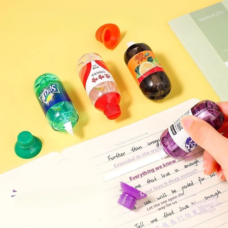 Soda Drink Bottle Corrector Correction Tape Diary Stationery School Supply correction tape correction supplies