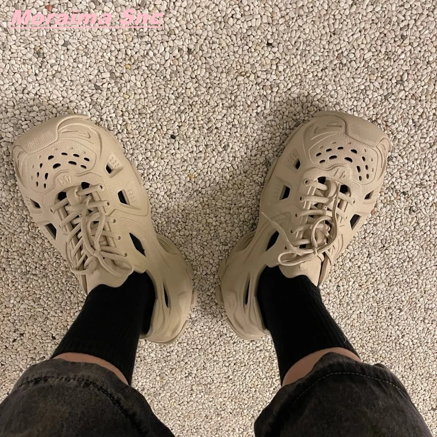 New Brand Unique Designer Shoes Round Toe Lace Up  Breathable Conformtable Casual Sports Man Couple  Catwalk New Arrival 2023