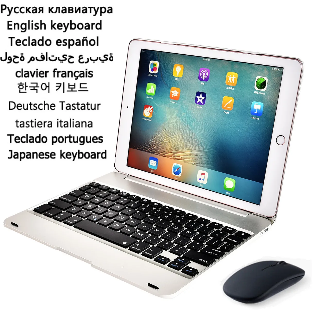 

For iPad 10.2 7th 8th 9th 2021 2020 2019 10.2'' Tablet Case All-in-one Notebook Style ABS Plastic Wireless Keyboard Cover Funda