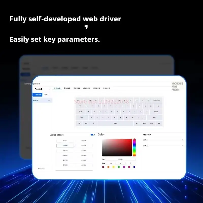 MCHOSE ACE60 pro لوحة مفاتيح ميكانيكية ذات محور مغ...