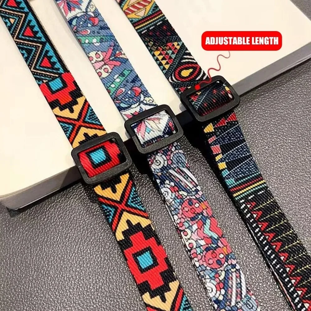 Retro Pattern Crossbody Phone Lanyard Adjustable Length Universal Neck Strap For iPhone Samsung Xiaomi With Card Gasket