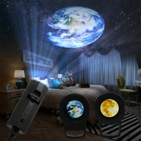 3D Moon Earth Night Light Projector Kids Cute Bedroom Background Wall Decor Projectors USB Plug Car Roof Decor Atmosphere Lamp 2