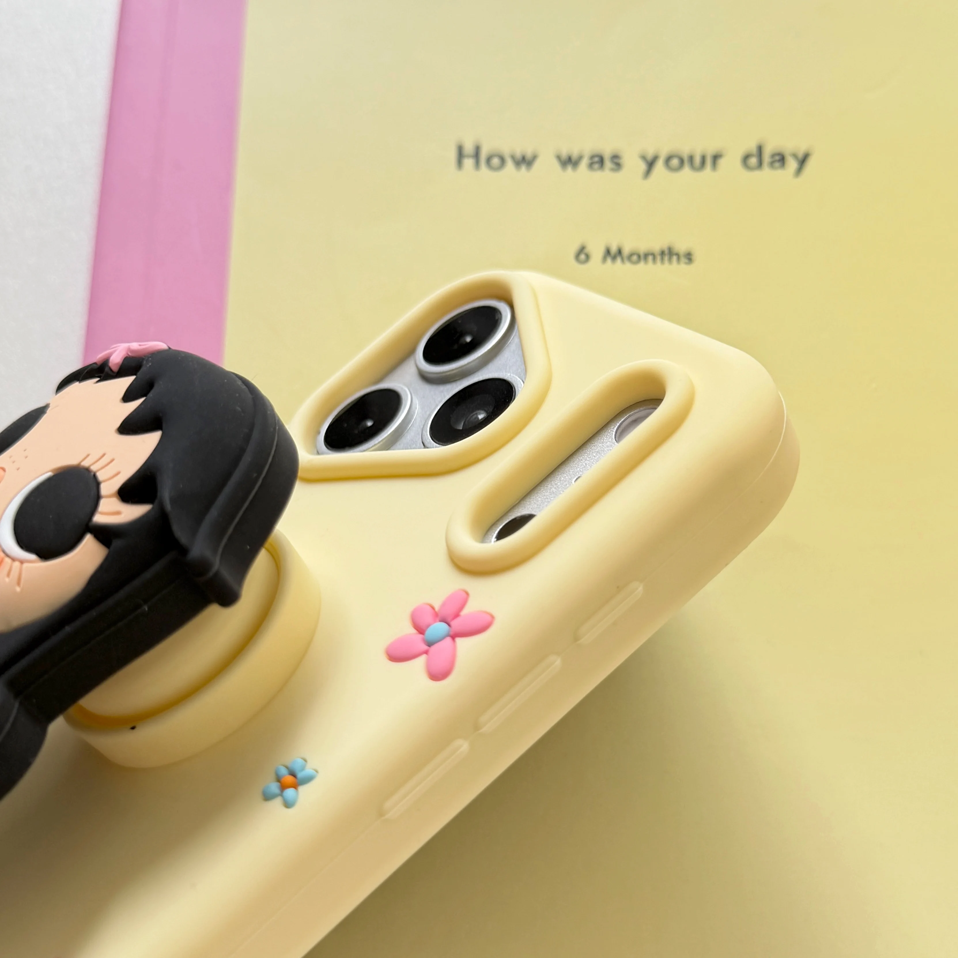 Adorable Y2K Style 3D Standing Doll Stand Phone Case - Soft Silicone Protective Cover