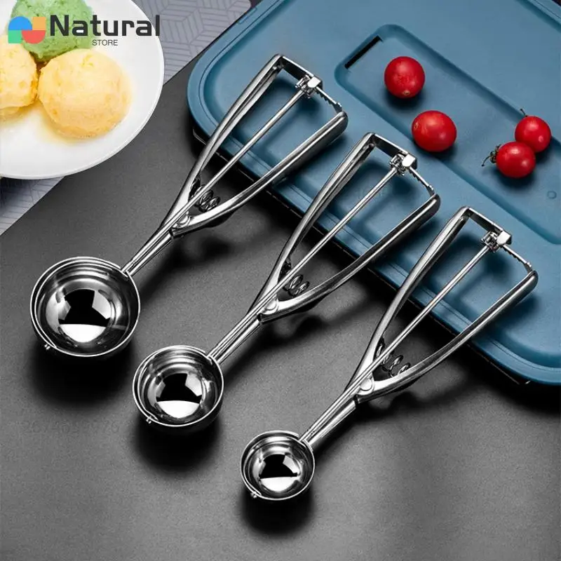 Ice Cream Scoop Stainless Steel Ice Cream Scoop Ball Digger Handmade Ice Cube Mold Easy Demoulding Kitchen Accessories Tray Mold ice cream scoop