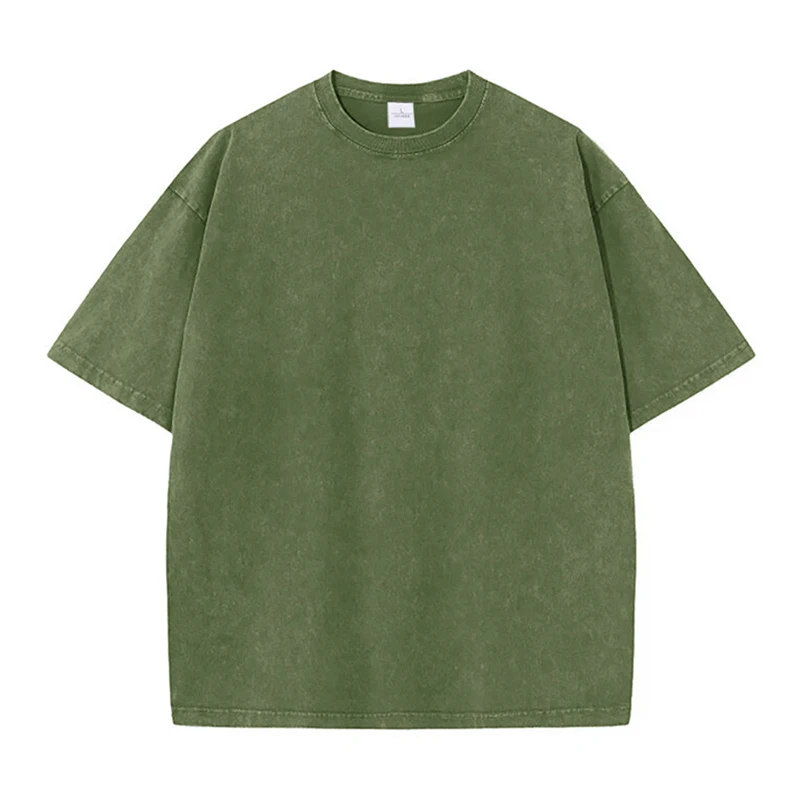 Vintage Snowflake Point Solid Color Cotton Short Sleeve Tee