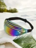 Gradient Color Fanny Pack Laser Holography Crossbody Waist Bag Pack,Belt Bag Travel Walking Running Hiking Cycling Sport Workout 1