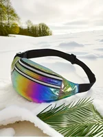 Gradient Color Fanny Pack Laser Holography Crossbody Waist Bag Pack,Belt Bag Travel Walking Running Hiking Cycling Sport Workout 1