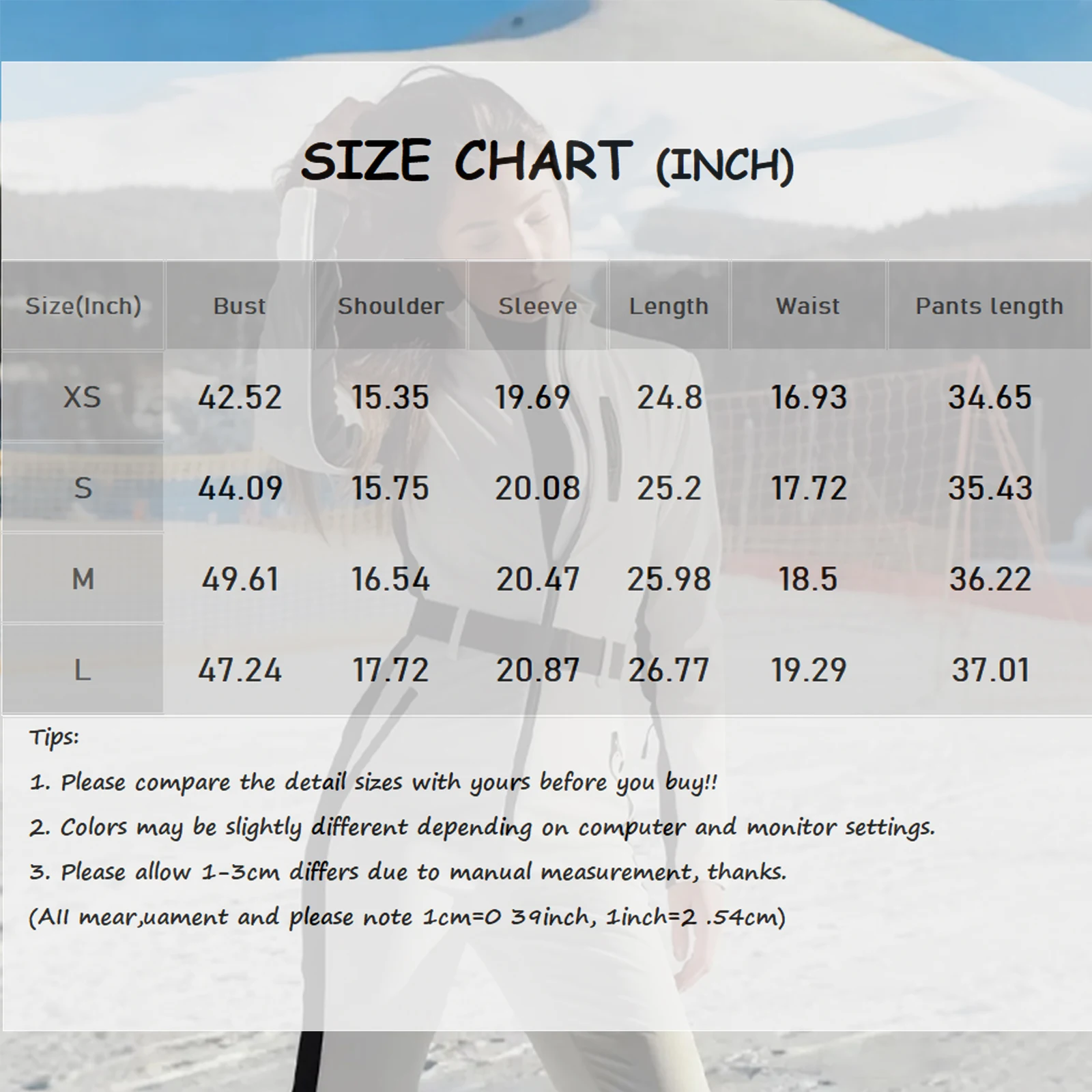 Ski Wear Winter One-piece Jumpsuit for Women