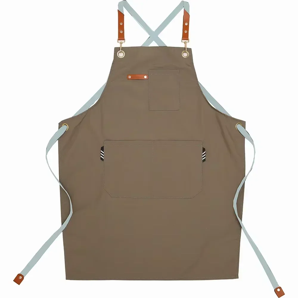 Personalized Waterproof Canvas Apron with Pocket