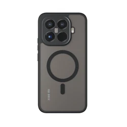 Crystal Clear Magnetic Back Cover with Enhanced Protection for Redmi Note14Pro(4G) (Frosted Black)