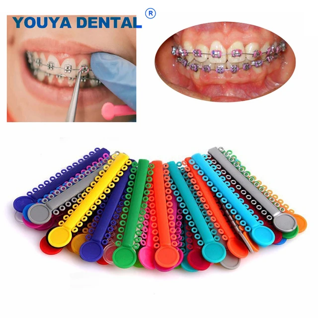 Elastici elastici dentali fasce colorate per il trattamento del dentista  materiali per odontoiatria clinica legatura 40 bastoncini - AliExpress