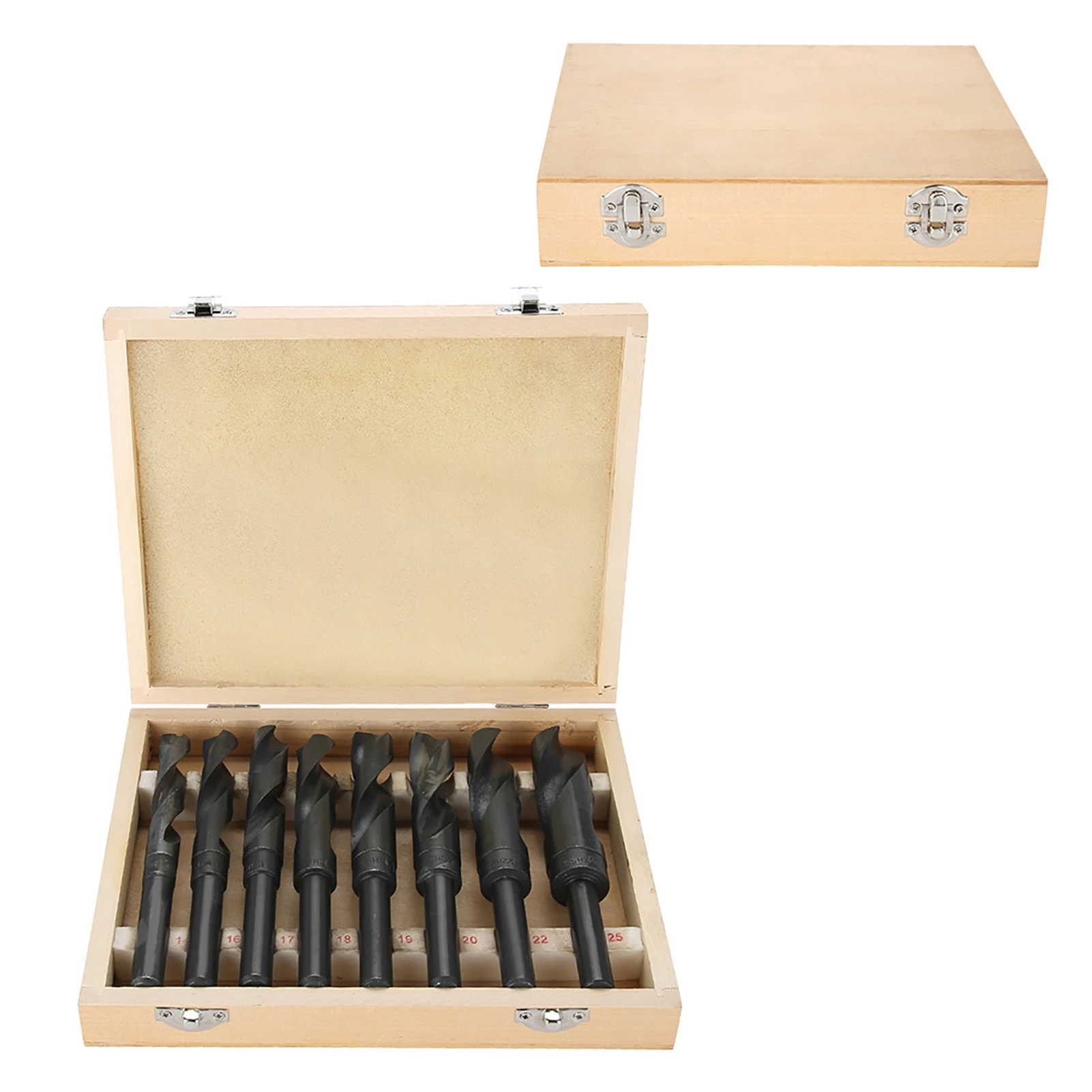 8PCS/Lot 14-25mm High Speed Carbon Steel Drill Bits HSS Reduced Shank HSS  Drill Bits HSS Drill Bit Twists Drill Bit