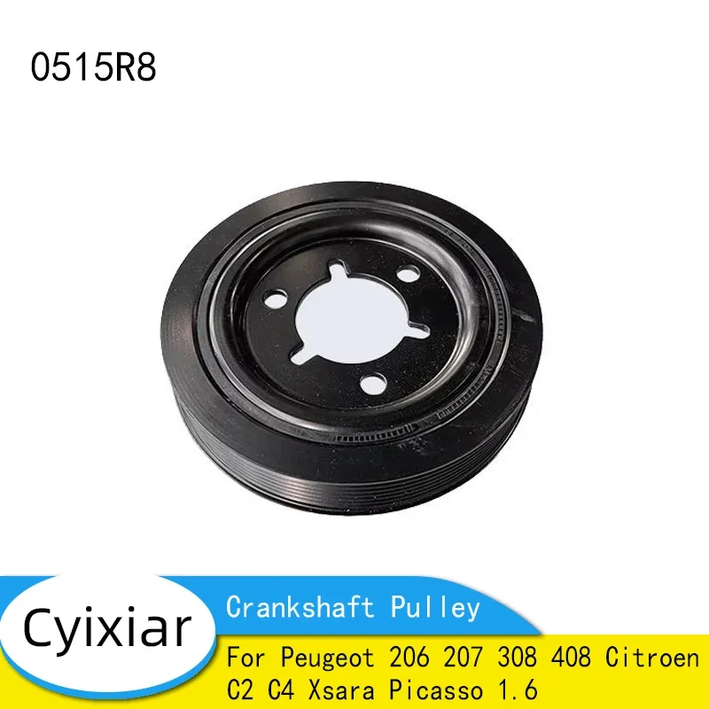 New Engine Crankshaft Pulley Crankshaft Wheel 0515R8 for Peugeot 206 207 308 408 Citroen C2 C4 Xsara Picasso 1.6