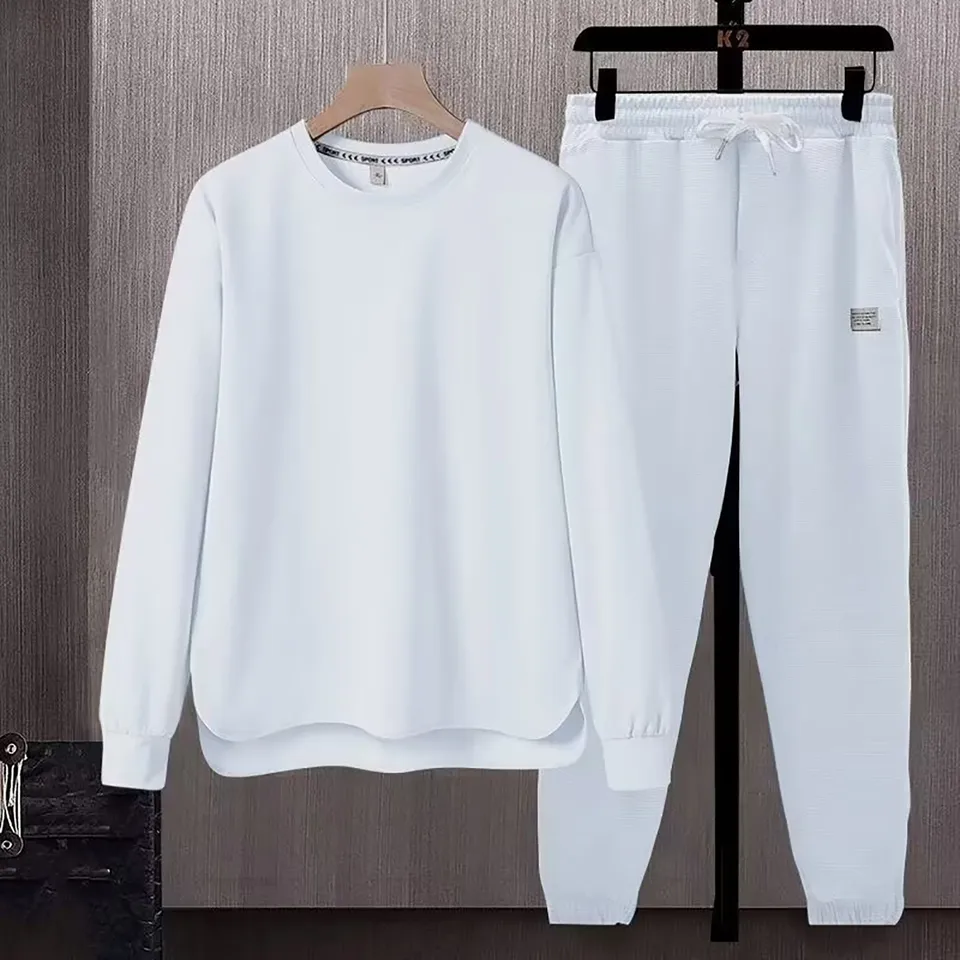 Mens Breathable Two Piece Casual Suit Set