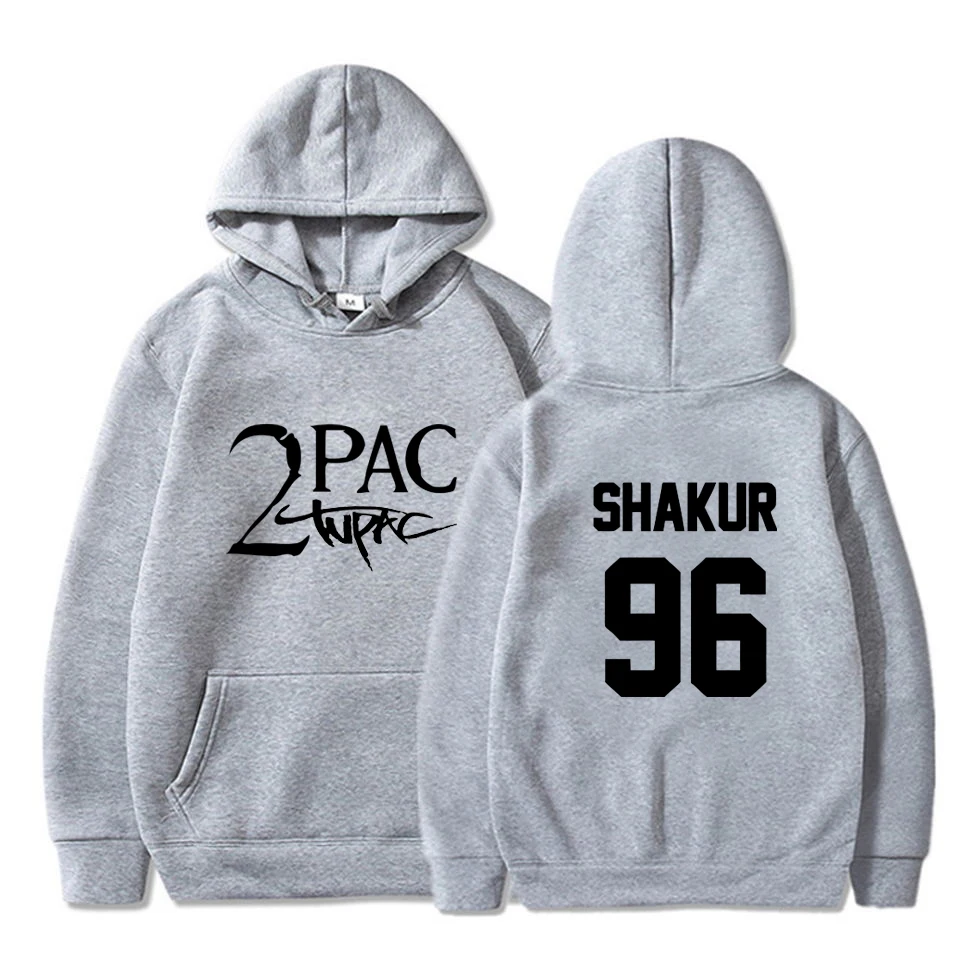 

Tupac Hoodie Sweatshirt Hip Hop Streetwear Retro Y2k Hoodies Men Women Casual Oversized Hoody Fall/Winter Rapper 2pac Sudaderas