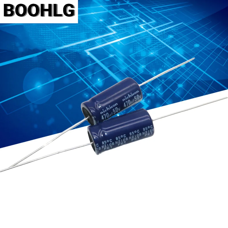 5PCS original genuine horizontal axial polarized aluminum electrolytic capacitor 50v 470uf 13X26