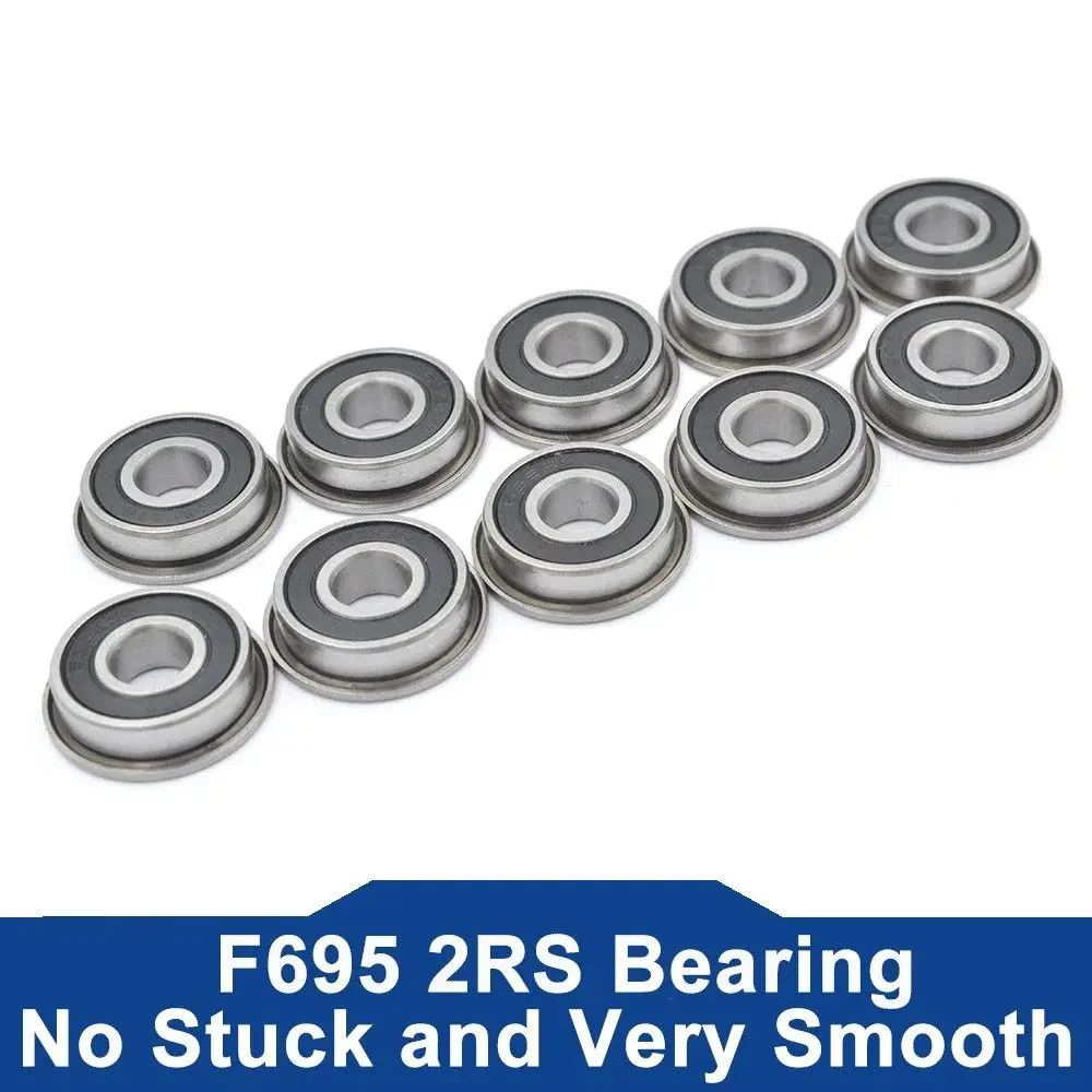 

3.1 Voron 0/2.4 Printer 5*13*4 mm ABEC-9 Bearing Steel 3D Printer Flange Ball Bearing F695 2RS Bearing F695 RS Ball Bearings