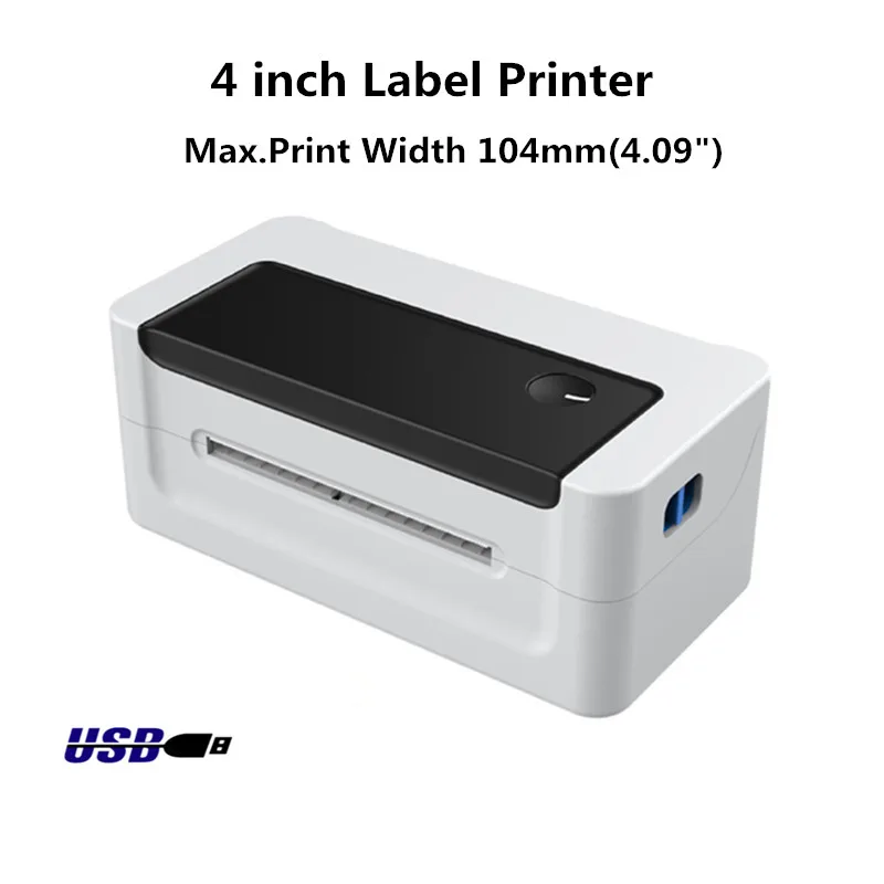 4x6 "Shipping Label Product Barcode QR Code Sticker Width 40-120mm USB Bluetooth 4" Printer Suitable For Window Mac OS 