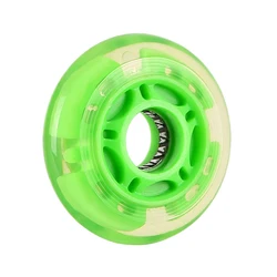 Single row skate glitter wheel eco-friendly wear resistant roller skate luminous pouring PU wheels