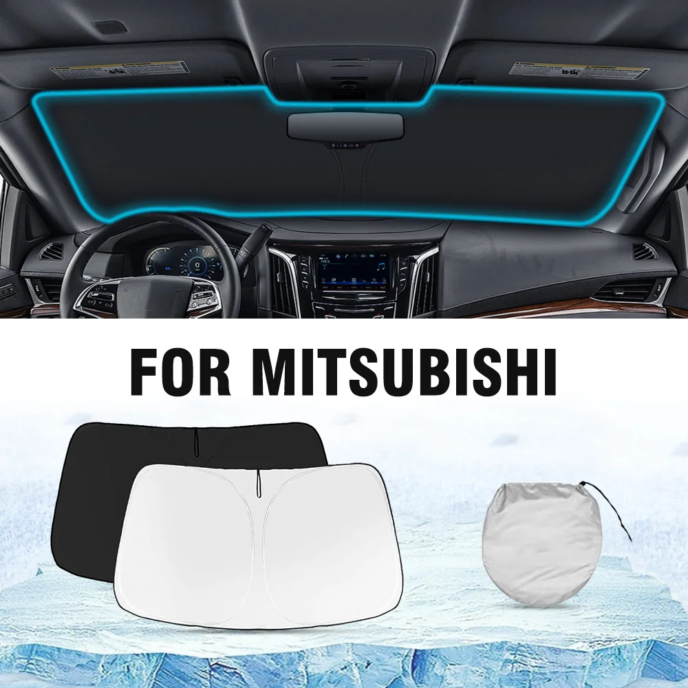 Car Sunshade Front Windshield Block Heat Sun Shade Foldable Sun Visor Protector For Mitsubishi ASX Outlander pajero Accessories