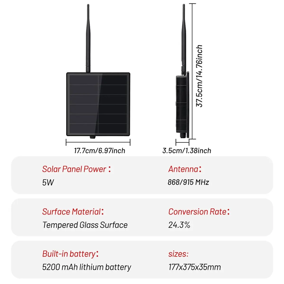A10R D5 메쉬스타틱 메쉬 로라 노드 리피터 5W 태양광 키트 (Heltec ESP32 V3 V4 로라 모듈 IoT 장치 868MHz용)