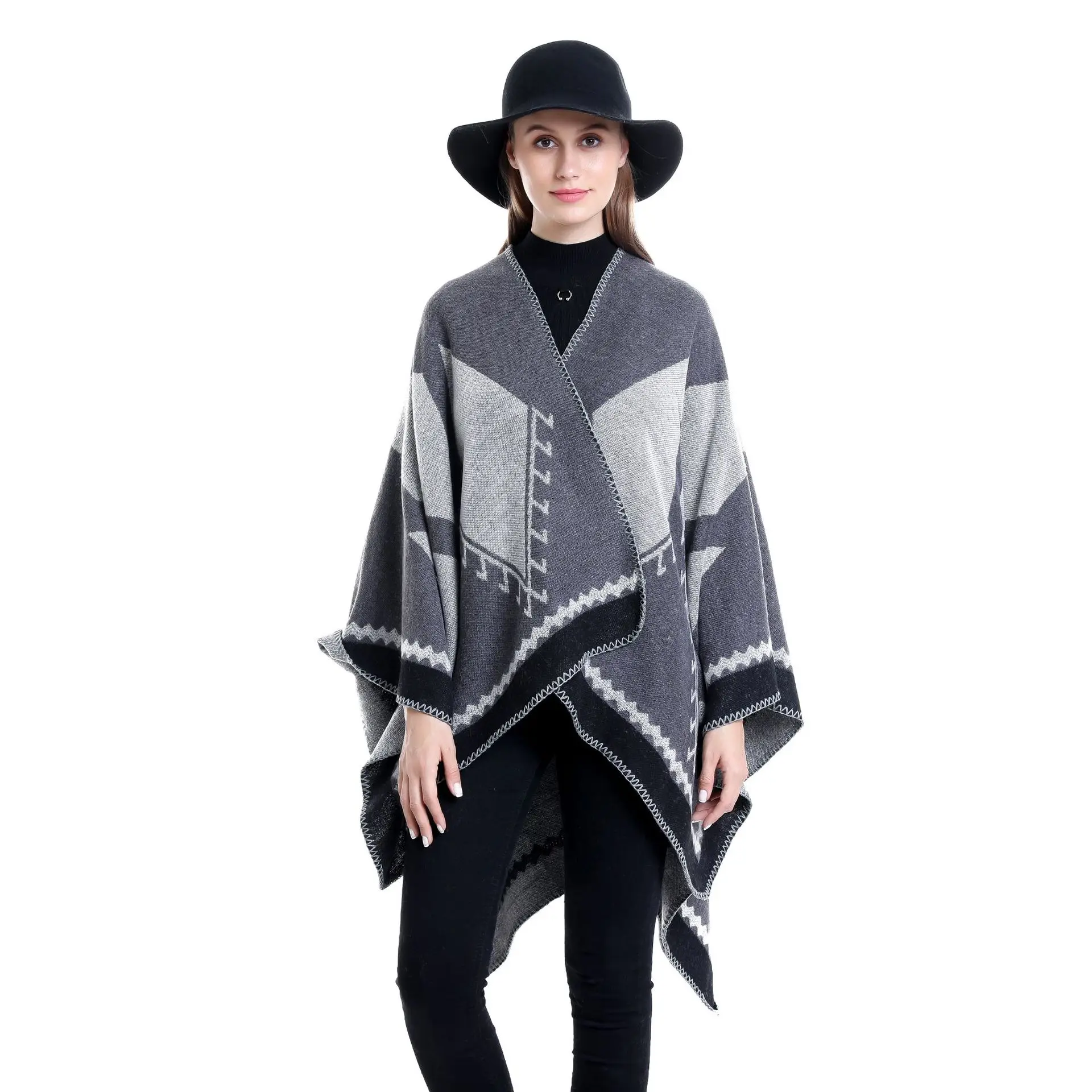 

Euro-American Style Diamond Lace Pattern Warm Itation Cashmere Fashion Shawl