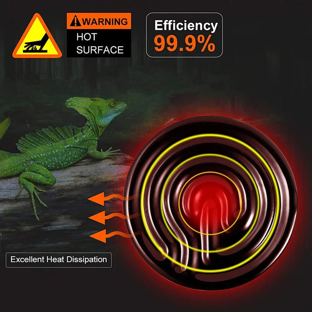 Ceramic Heater Lamp Infrared Heat Bulb 2pcs For Reptile Poultry Hatching Amphibian Terrariums Winter Heat Source E27 200W