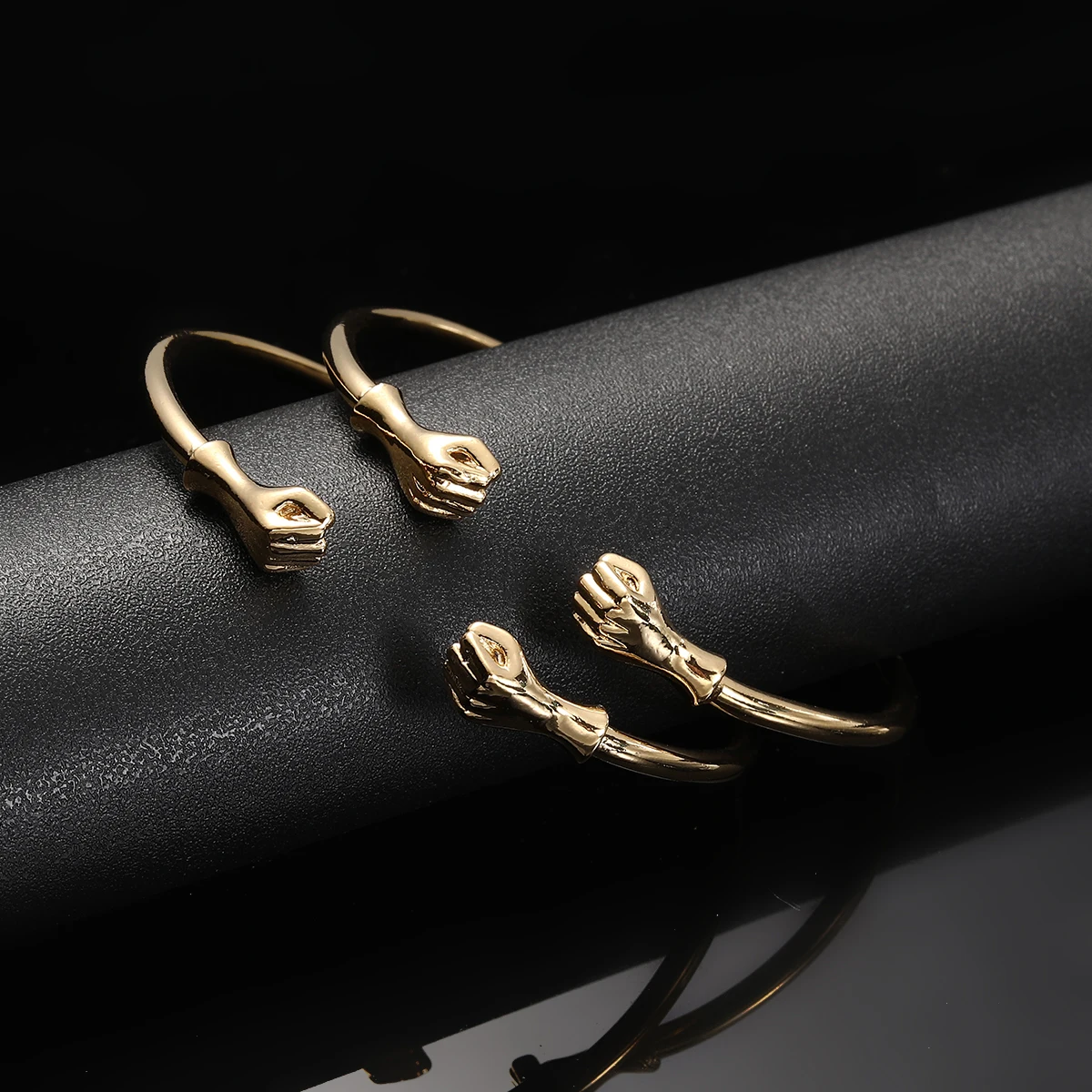 Bangle Bracelet 2pcs Indian Fist Bangles Opening Embossing Dubai Ethiopian Brazil Bracelets Jewelry