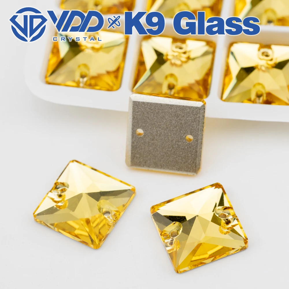VDD Quadratische Mehrfarbige Hochwertige K9 Glas-Nähsteine Kristall Flachsteine zum Aufnähen für DIY-Kleidungsdekorationen – Detail 11