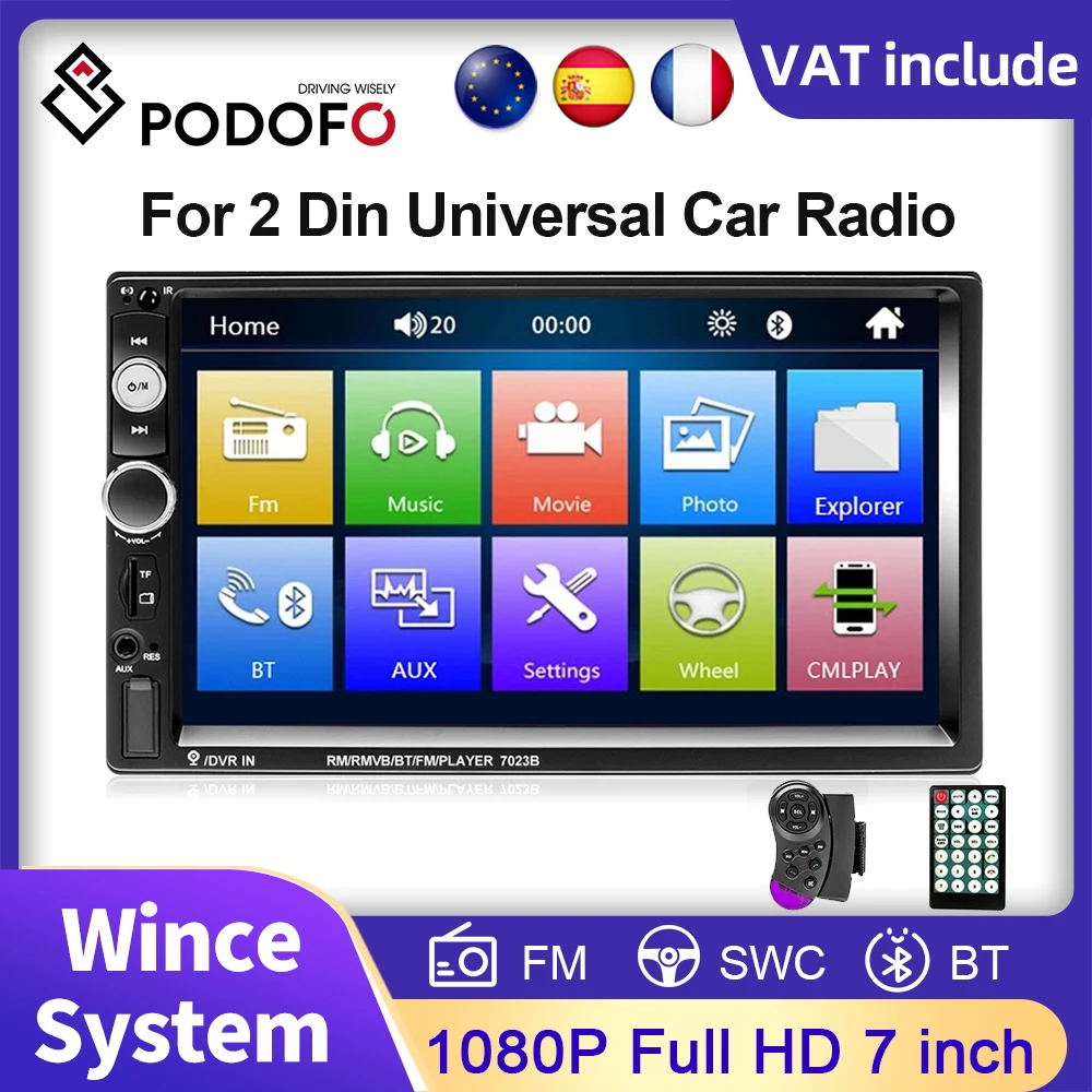 Podofo-2-Din-7-Universal-Car-Radio-Autoradio-Mirrorlink-Radio ...
