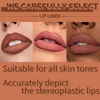 DUNUF 6Pcs Waterproof Matte Soft Lip liner Pencil Set Red Nude Purple Contour Lipstick Long-lasting Moisturizing Lips Makeup 3
