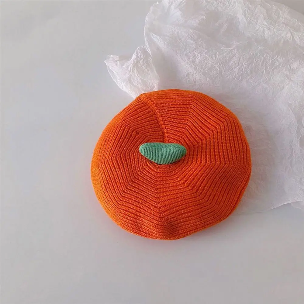 Cute Casual Cotton Baby Knitted Beret Newborn Windproof Infant Beanie Hat Pumpkin Cap Baby Hat Toddler Painter Hat