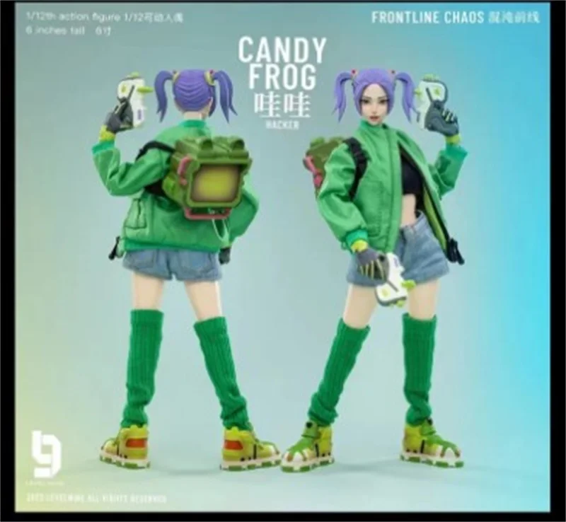 

Level9 Scale 1/12 Sweet Candy Girl Playing Games Frog Comic Playes Full Set Moveable Action Figure For Fans