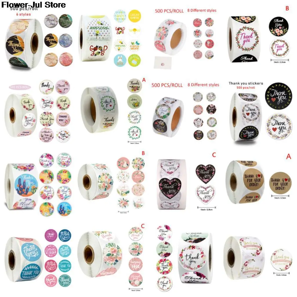 

Stationery Sticker Paper Label Stickers Thank You Sticker Scrapbooking for Wedding Gift Card Business Packaging Sticker