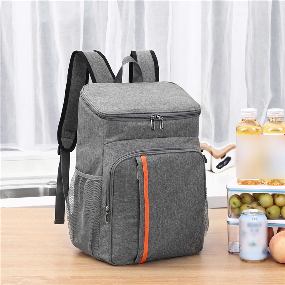 18L Large Capacity Leakproof Cooler Bag Thermal Picnic Cool and Warm Insulated Bag Outdoor Food and Beverage Storage Backpack